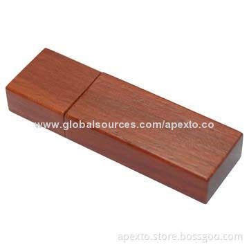 Wooden USB Flash Memory, Customized Logos Welcomed, 1 to 32GB Capacities